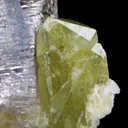 Brazilianite on Quartz with Albite  (illustrated) - image 2