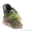 Brazilianite on Smoky Quartz - image 1