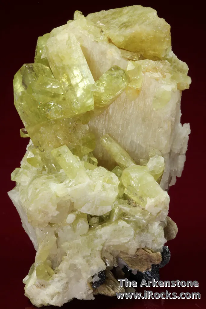 Brazilianite with Cassiterite, Albite, and Muscovite image