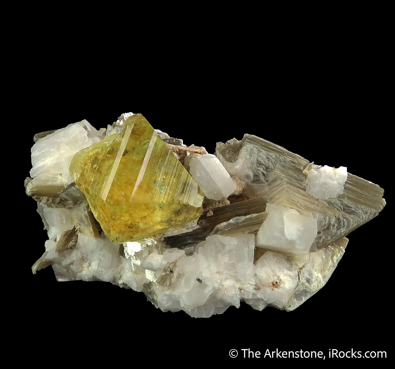 Brazilianite with Muscovite on Albite (circa 1950) - image 5