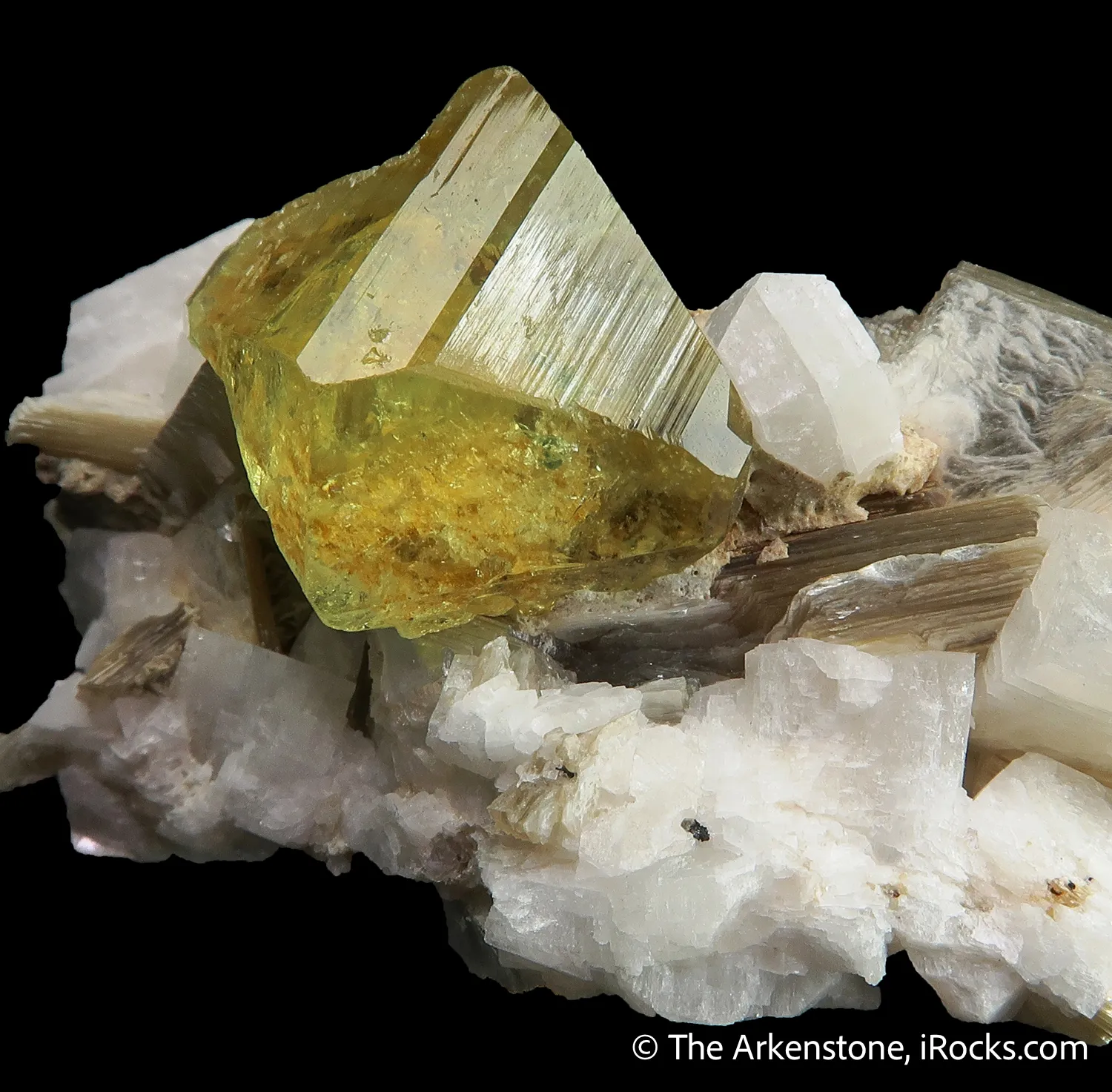 Brazilianite with Muscovite on Albite (circa 1950) - image 1