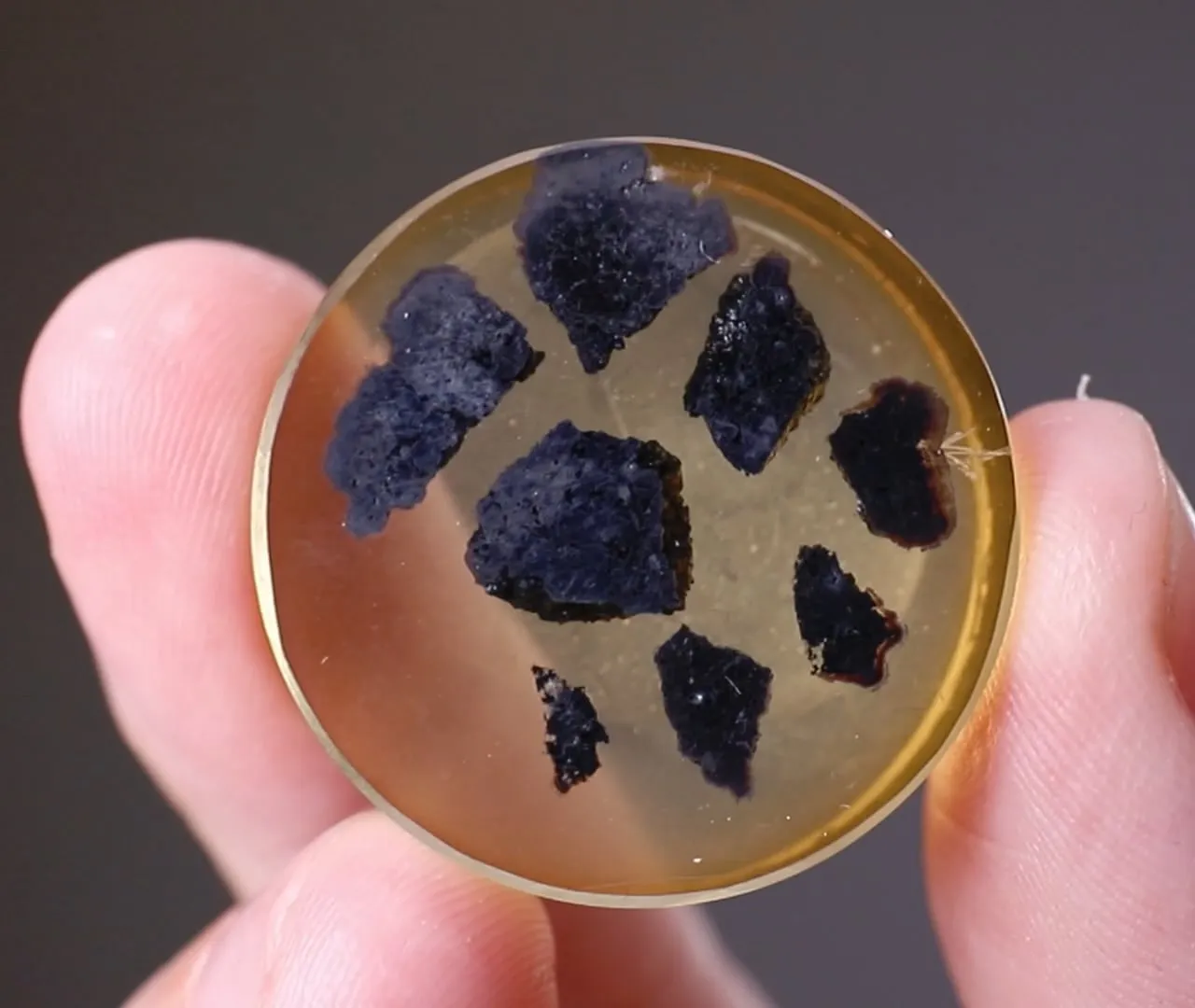 BRIARTITE with CATAMARCAITE, THALCUSITE Bornite (Polished Section) - image 2