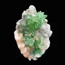 Bright Green Apophyllite Cluster with Stilbite, Natural Mineral Specimen - image 1
