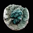 Brilliant Huge Marshy Green Apophyllite Flower with Celadonite & Chalcedony | Raw Indian Zeolite Mineral Specimen from Jalgaon DK131 - image 3
