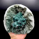 Brilliant Huge Marshy Green Apophyllite Flower with Celadonite & Chalcedony | Raw Indian Zeolite Mineral Specimen from Jalgaon DK131 - image 7