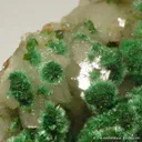 Brochantite & Conichalcite on Calcite - image 2