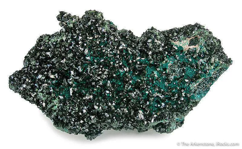 Brochantite on Chrysocolla - image 1