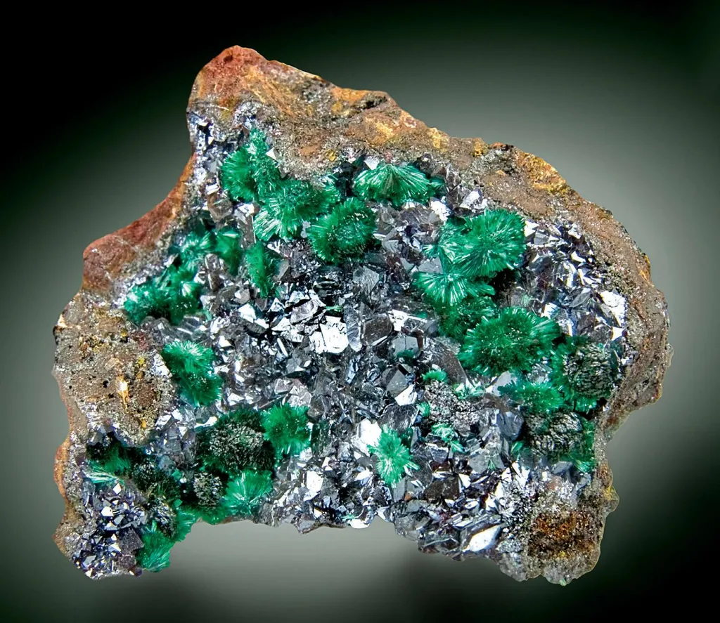 Brochantite on Cuprite image