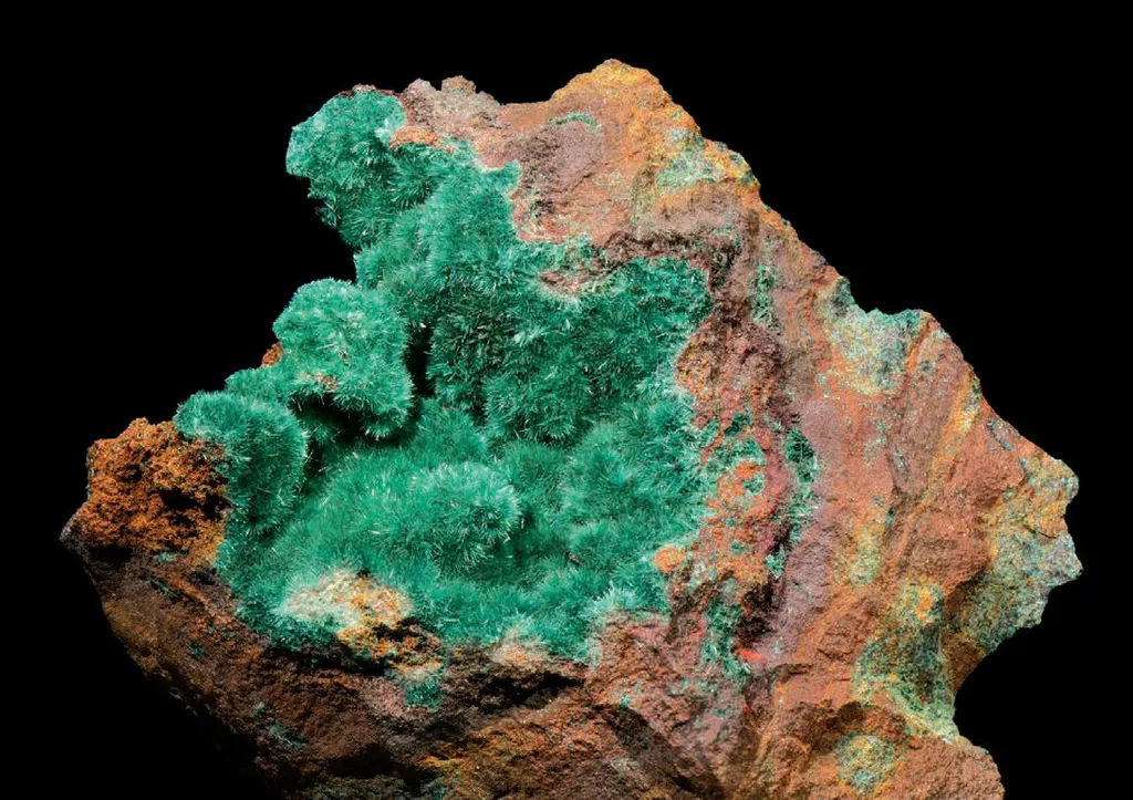 Brochantite on limonite image