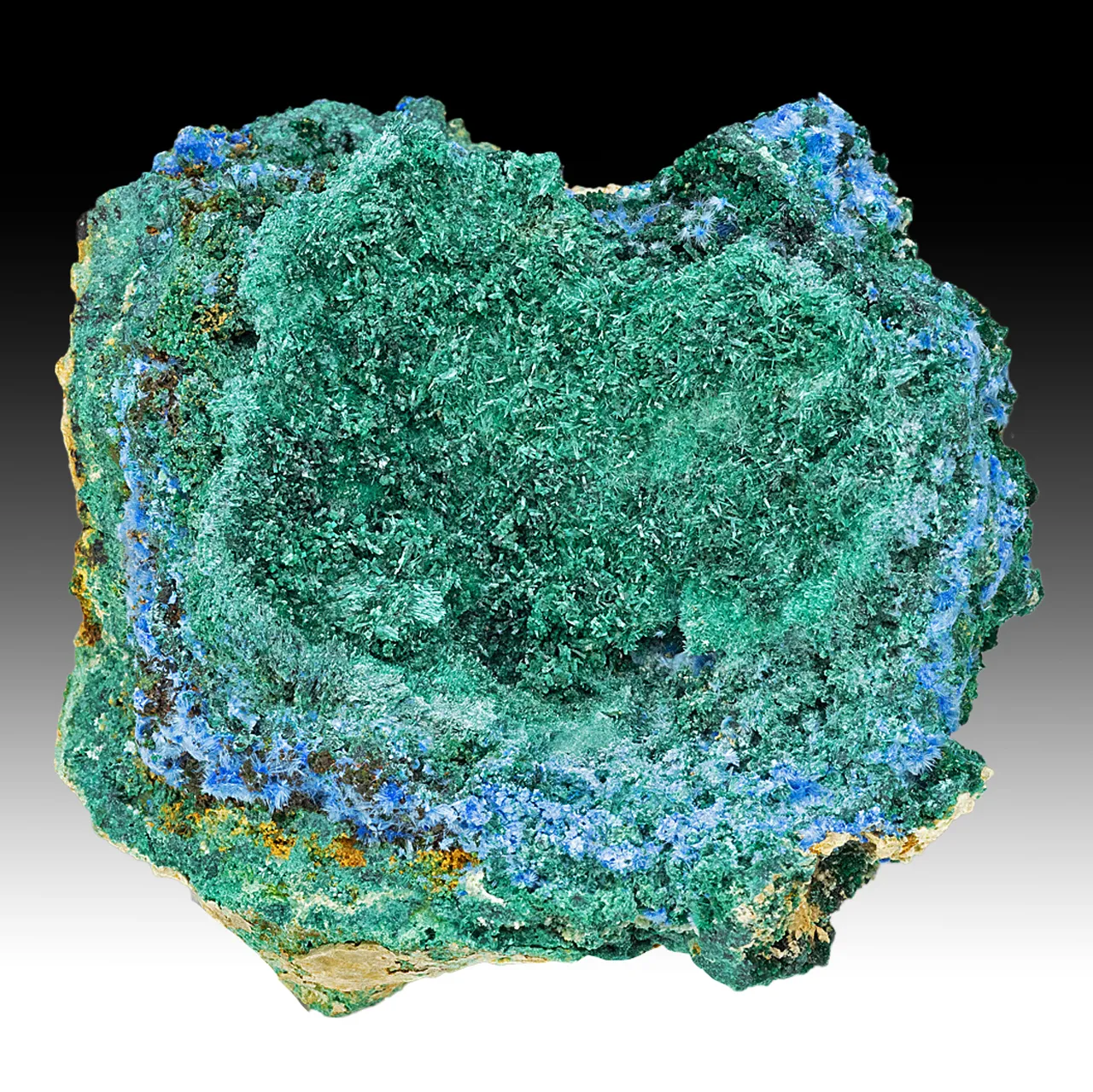 Brochantite with Cyanotrichite - image 1