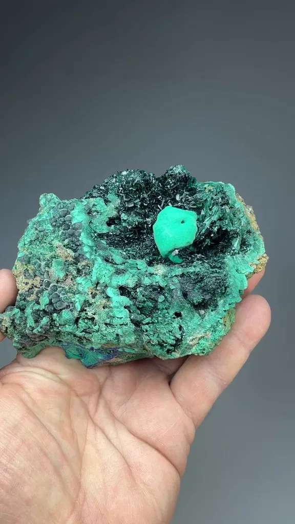 Brochantite with Malachite - image 3