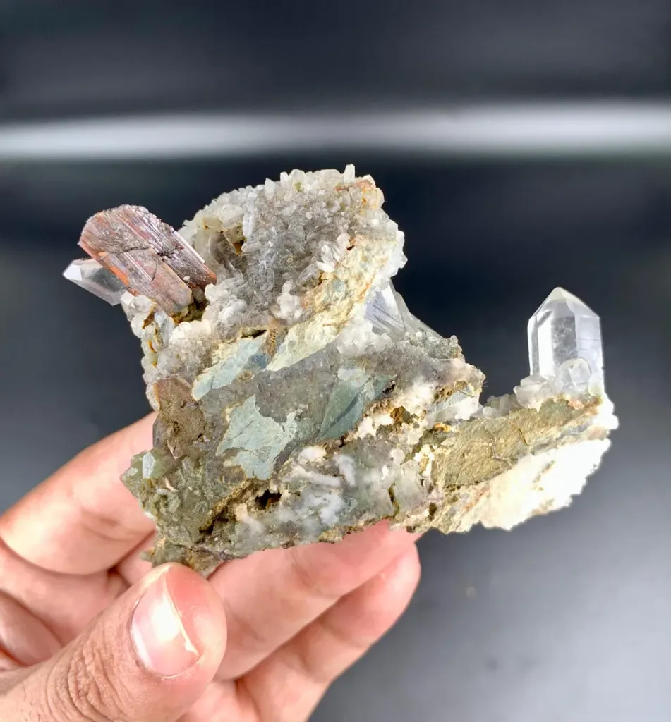 Brookite Cluster with Chlorite Quartz on Matrix from Pakistan - image 7