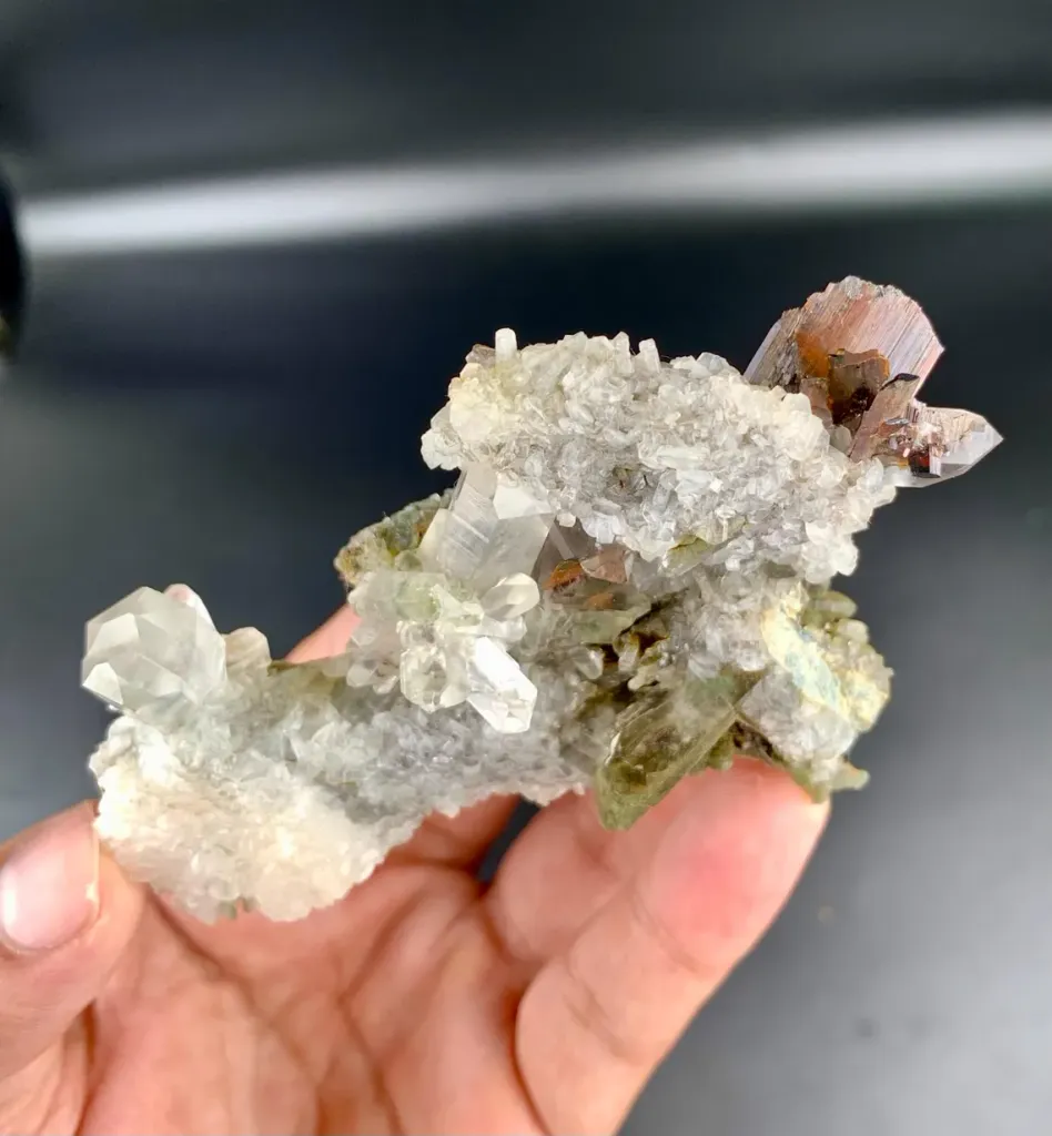 Brookite Cluster with Chlorite Quartz on Matrix from Pakistan - image 4