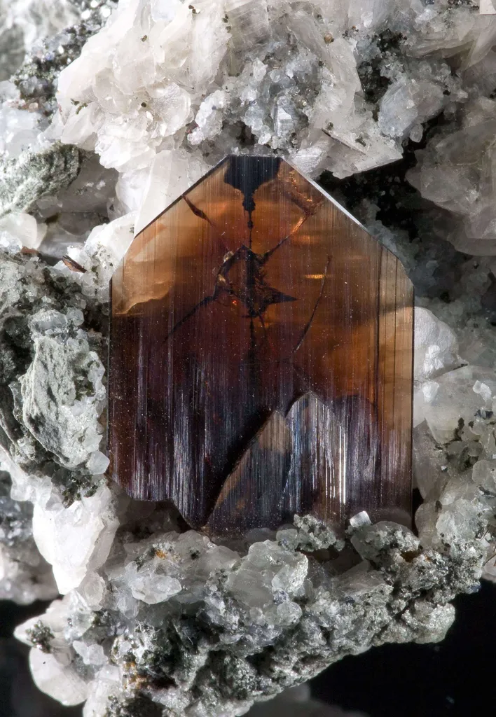 Brookite on Calcite image