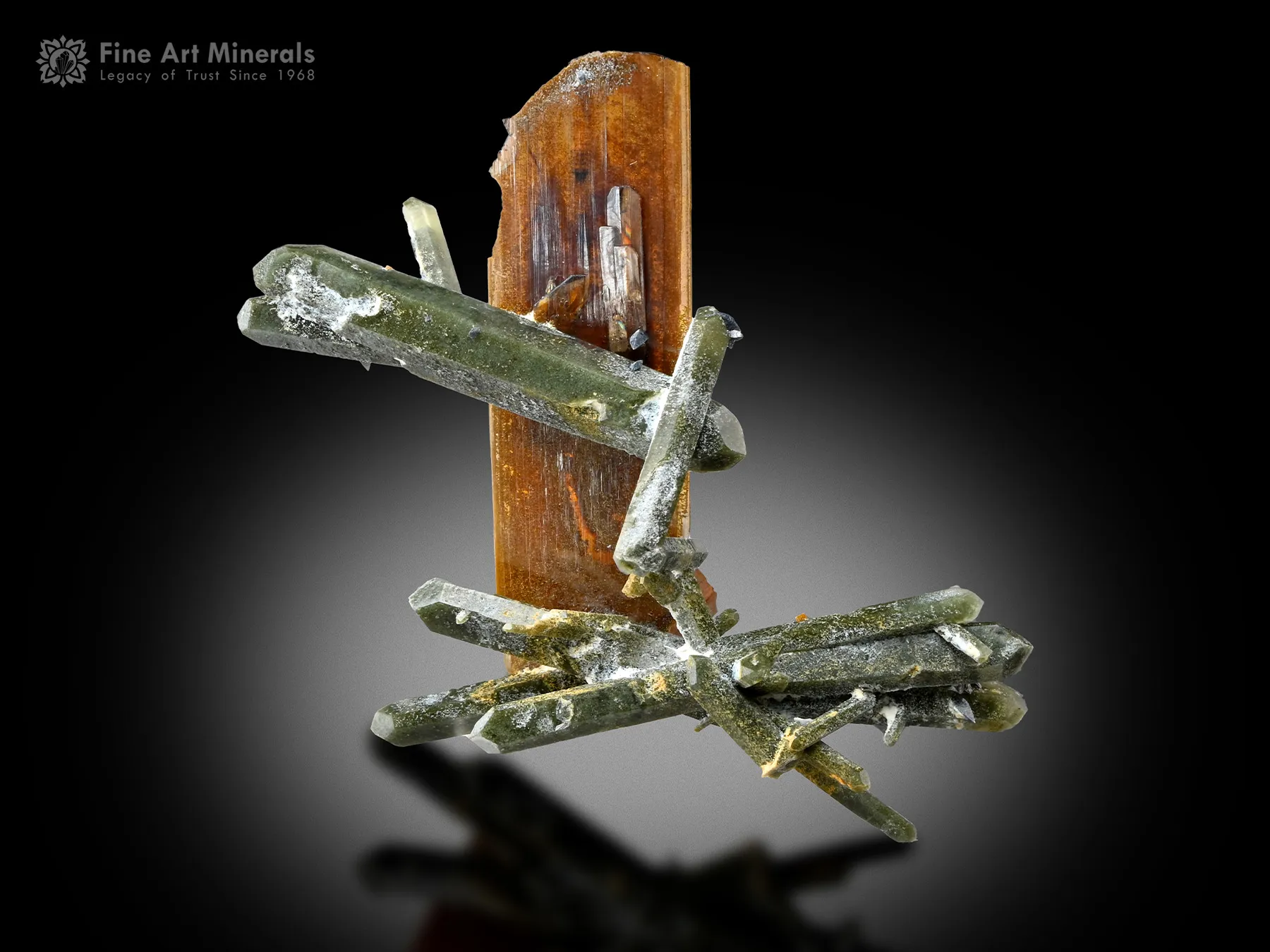 Brookite with Chlorine Quartz - image 1