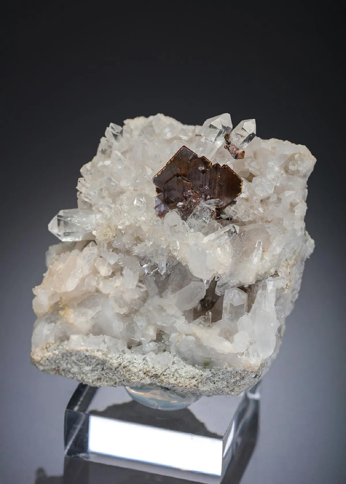 Brookite with Quartz - image 1