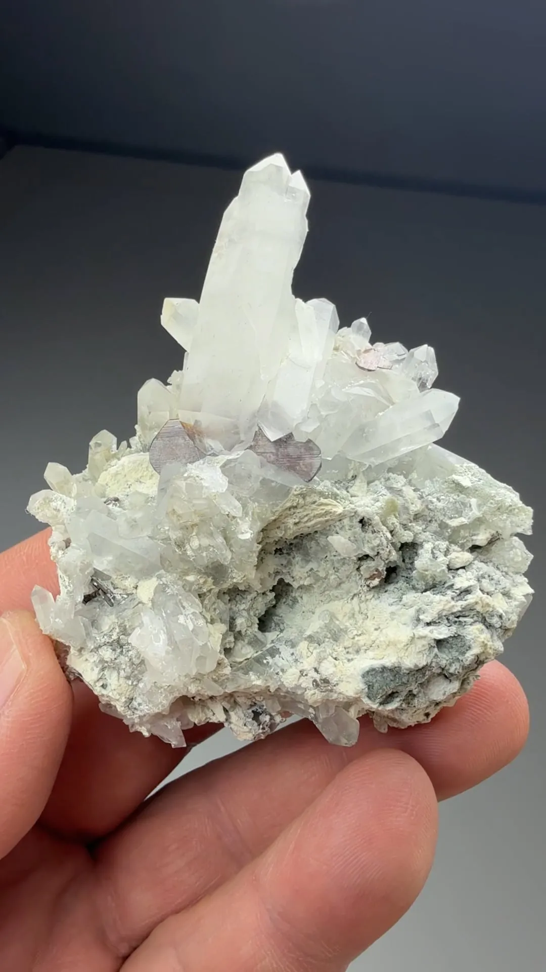 Brookite with Quartz - image 2