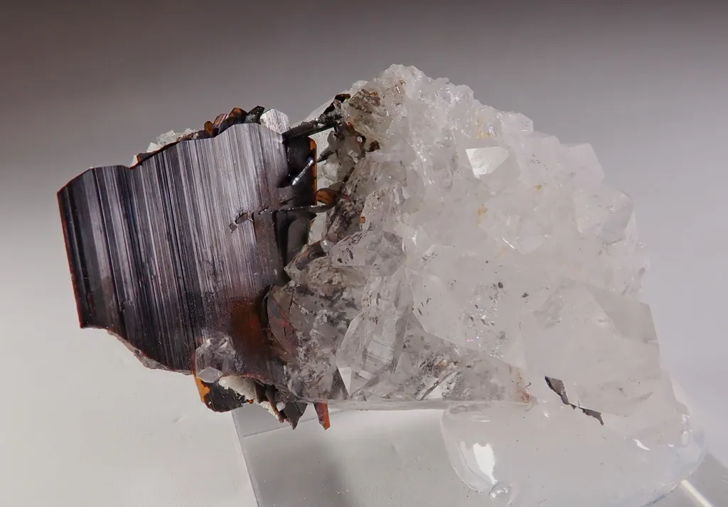 Brookite with Quartz - image 3