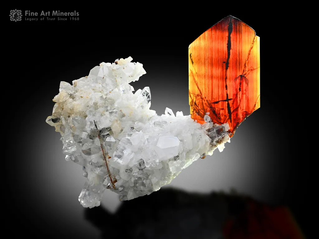 Brookite with Quartz from Pakistan image