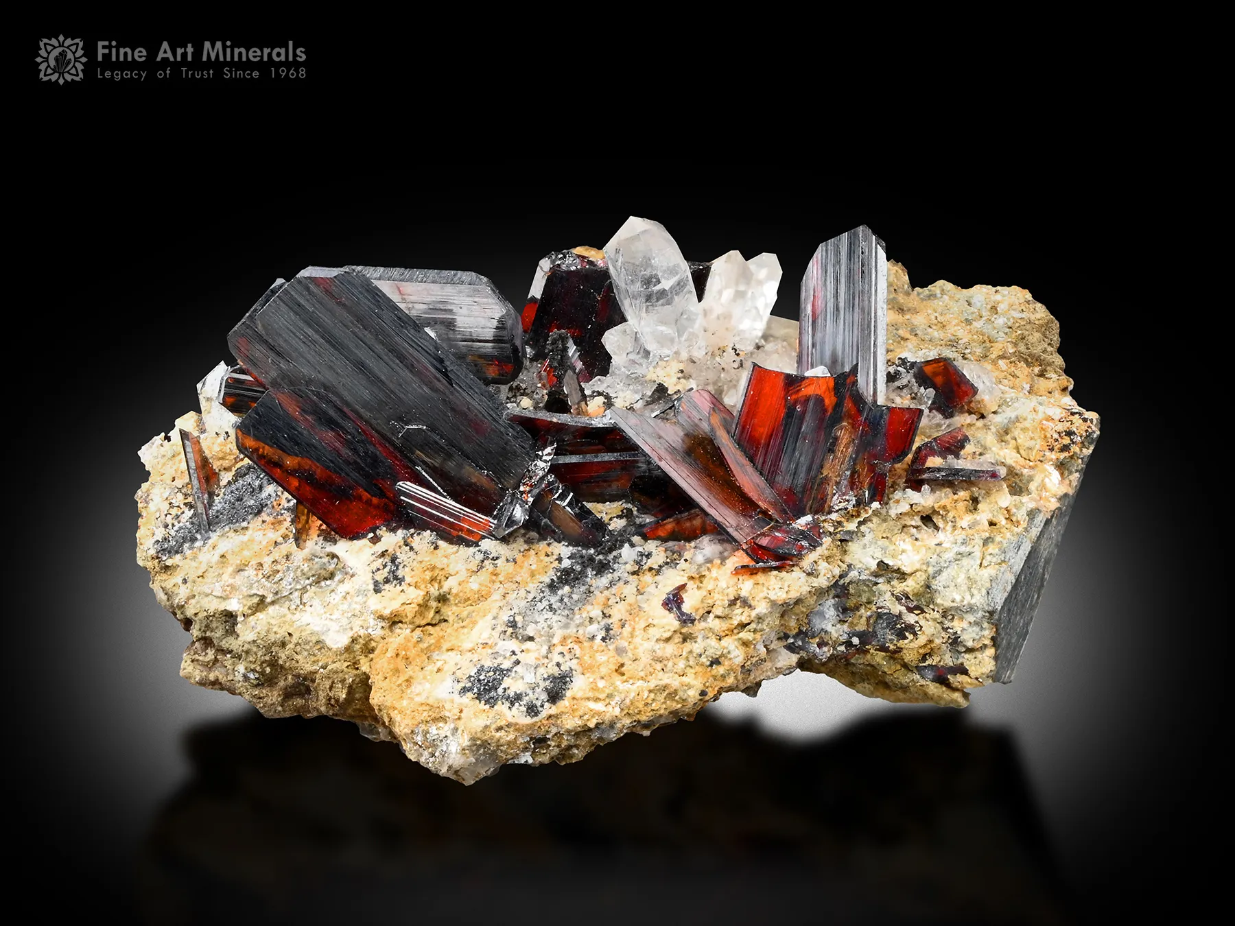 Brookite with Quartz on Matrix - image 1