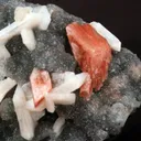 Brown Heulandite Crystals With Stilbite on MM Quartz Natural Minerals Specimen - image 3
