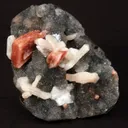 Brown Heulandite Crystals With Stilbite on MM Quartz Natural Minerals Specimen - image 2