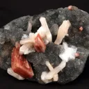 Brown Heulandite Crystals With Stilbite on MM Quartz Natural Minerals Specimen - image 4