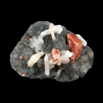 Brown Heulandite Crystals With Stilbite on MM Quartz Natural Minerals Specimen