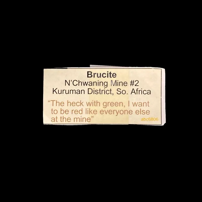 Brucite with Calcite from South Africa, Northern Cape, N'Chwaning Mines, N'Chwaning II Mine - image 3