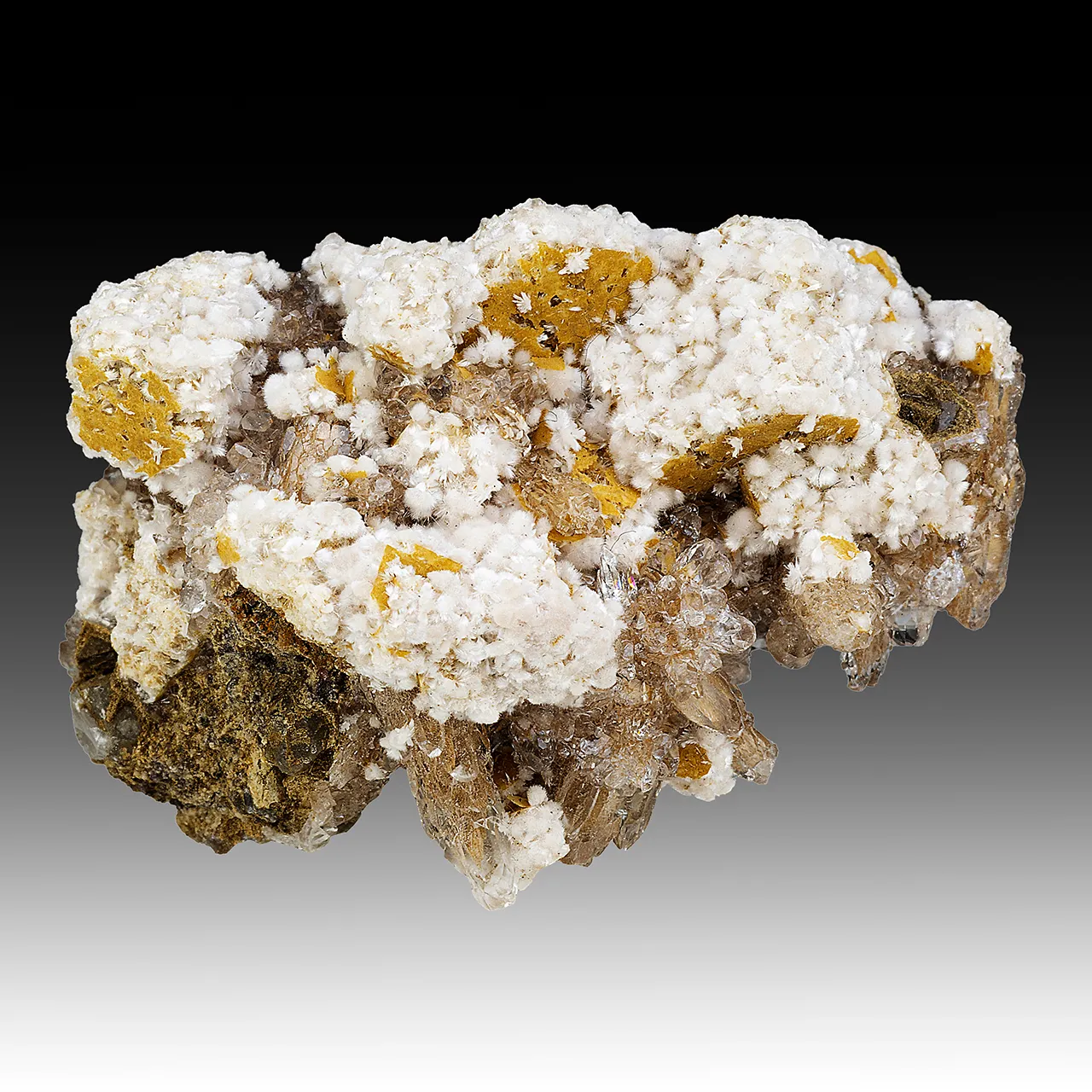 Bultfonteinite with Hydroxylapophyllite, Calcite - image 1