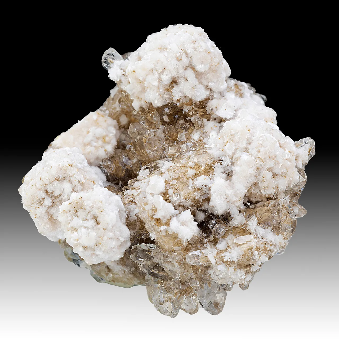 Bultfonteinite with Hydroxylapophyllite, Calcite - image 1