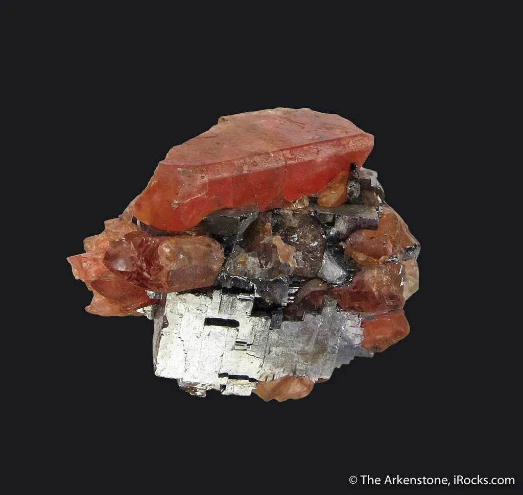 Bustamite on Galena - image 4
