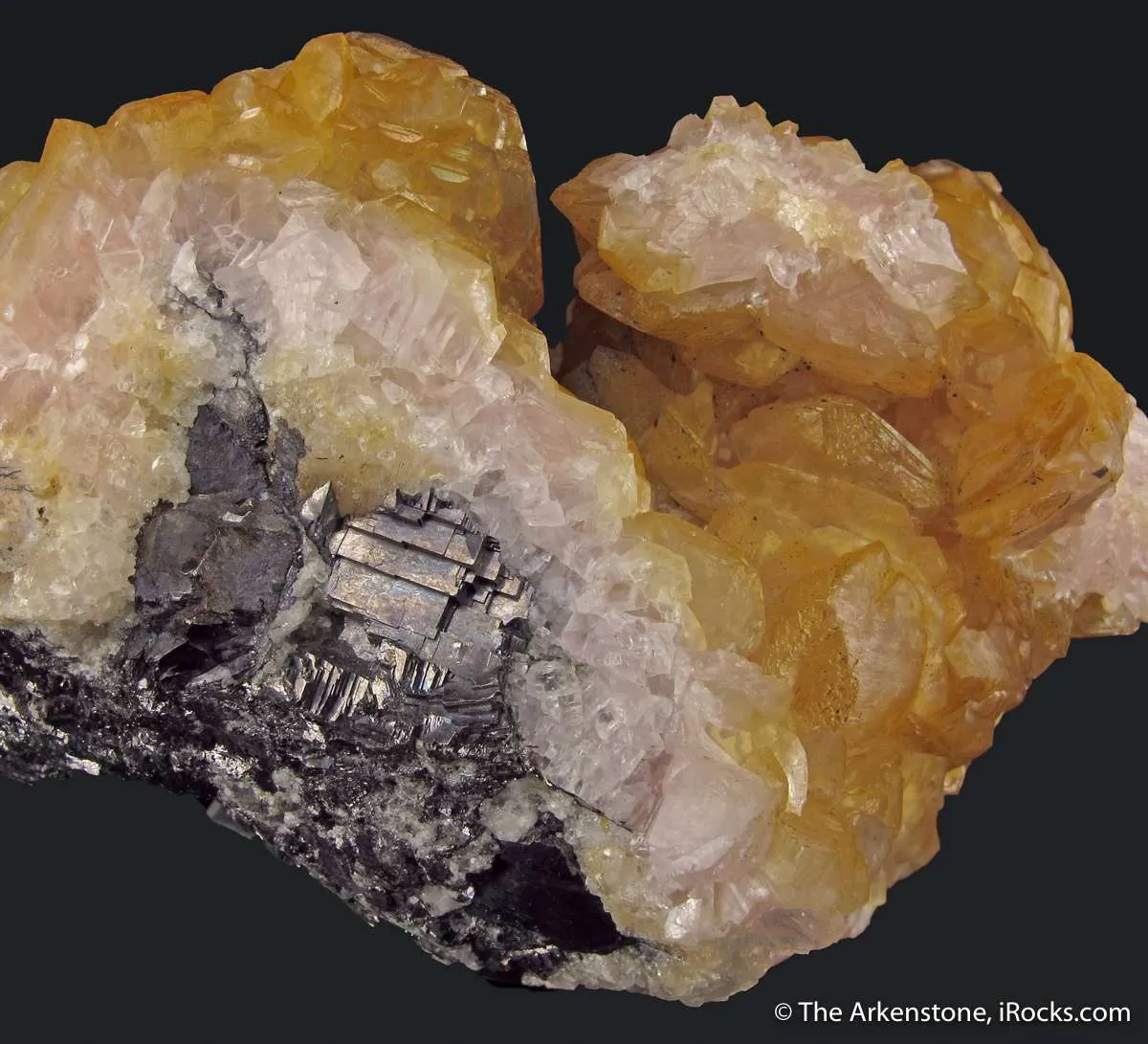 Cadmian and Cobaltian Smithsonite on Galena - image 5