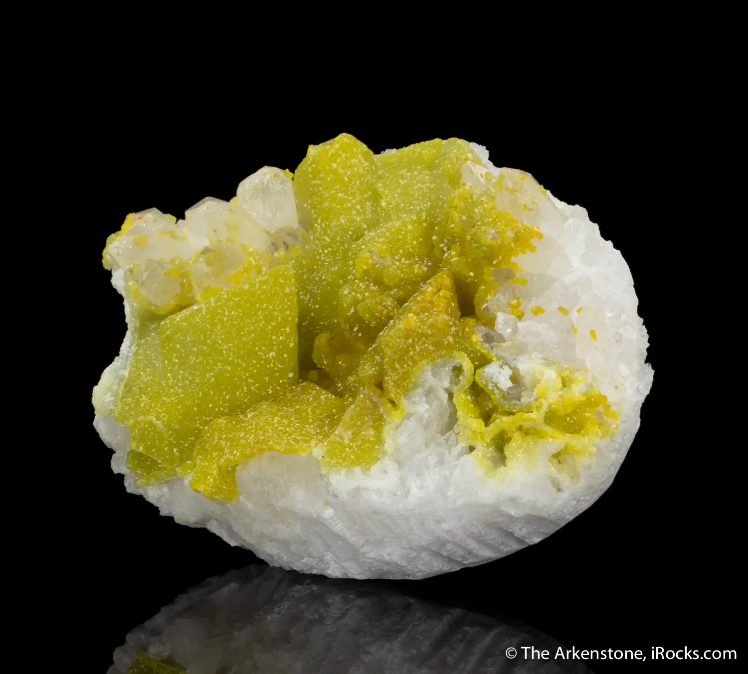 Cadmian Smithsonite on Calcite with Quartz - image 5