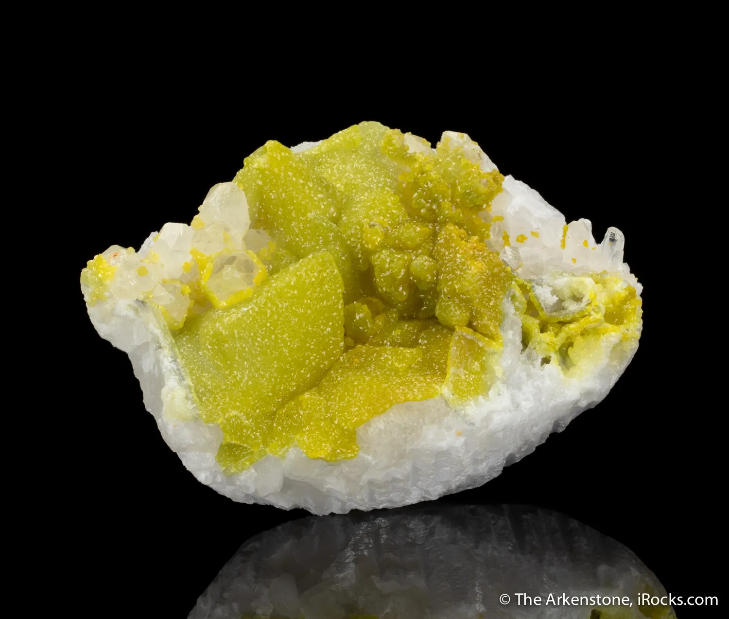 Cadmian Smithsonite on Calcite with Quartz - image 4