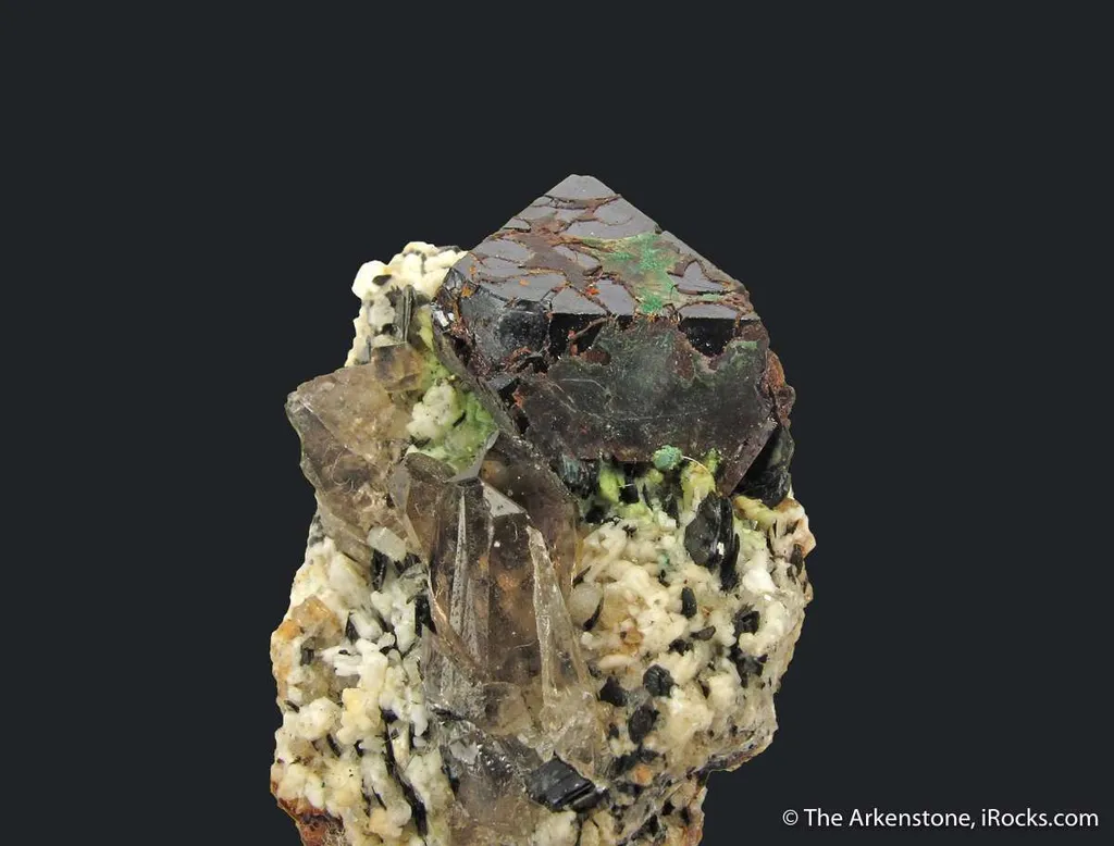 Cafarsite with Agardite and Smoky Quartz - image 4