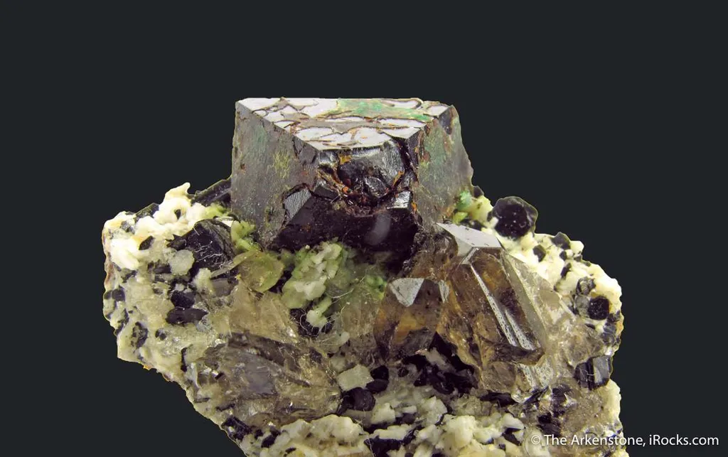 Cafarsite with Agardite and Smoky Quartz - image 3