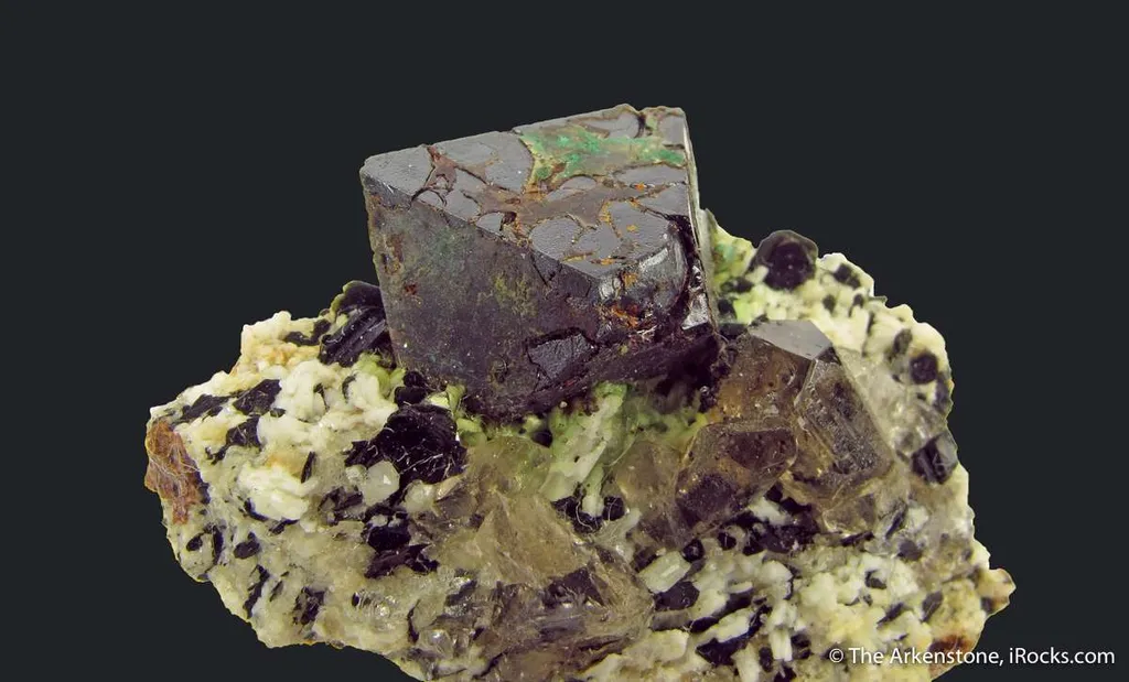 Cafarsite with Agardite and Smoky Quartz - image 2