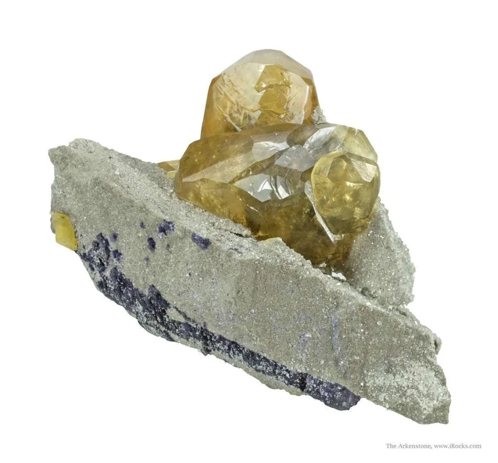 Calcite and Baryte on Ste. Genevieve Limestone With Fluorite - image 5