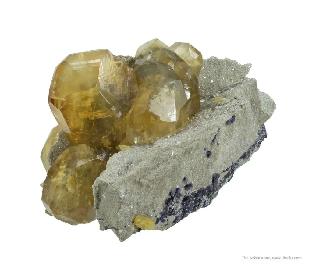 Calcite and Baryte on Ste. Genevieve Limestone With Fluorite - image 2