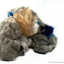 Calcite And Cavansite on Stilbite - image 1