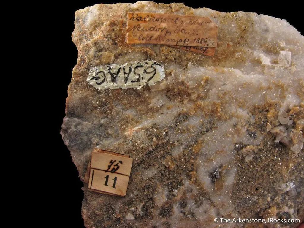 Calcite and Chalcopyrite, on Quartz - image 5