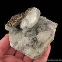 Calcite and Chalcopyrite, on Quartz - image 3