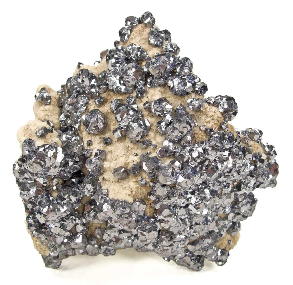 Calcite and Galena on Calcite (Cast) - image 3