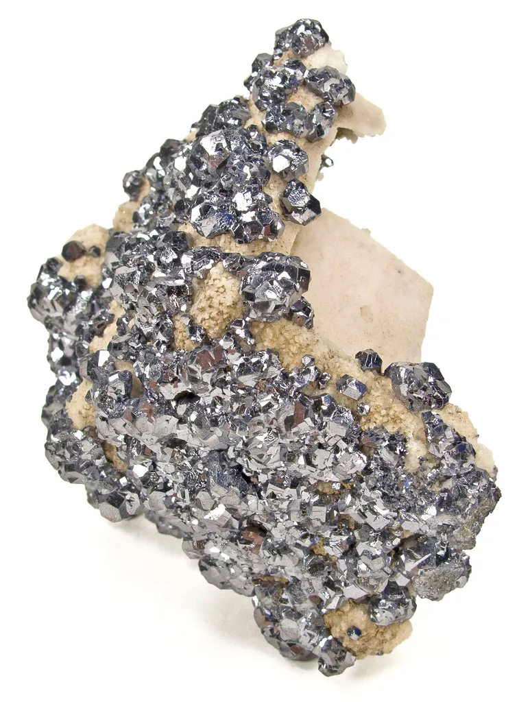 Calcite and Galena on Calcite (Cast) - image 2