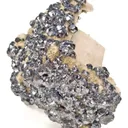 Calcite and Galena on Calcite (Cast) - image 2