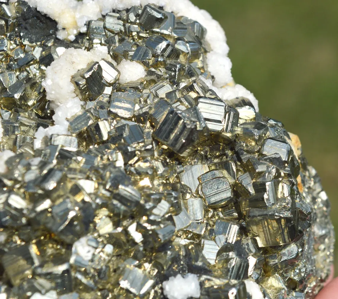 Calcite and Pyrite 3280 grams - Cavnic Mine, Cavnic, Maramureș County, Romania - image 2