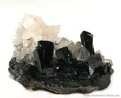 Calcite and Quartz With Ilvaite image