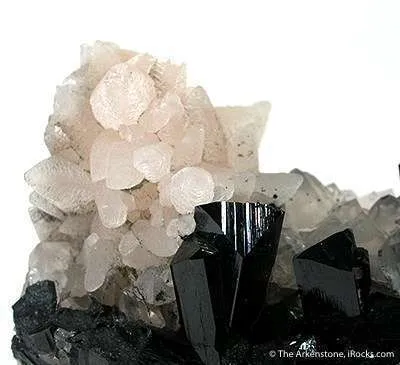 Calcite and Quartz With Ilvaite - image 3
