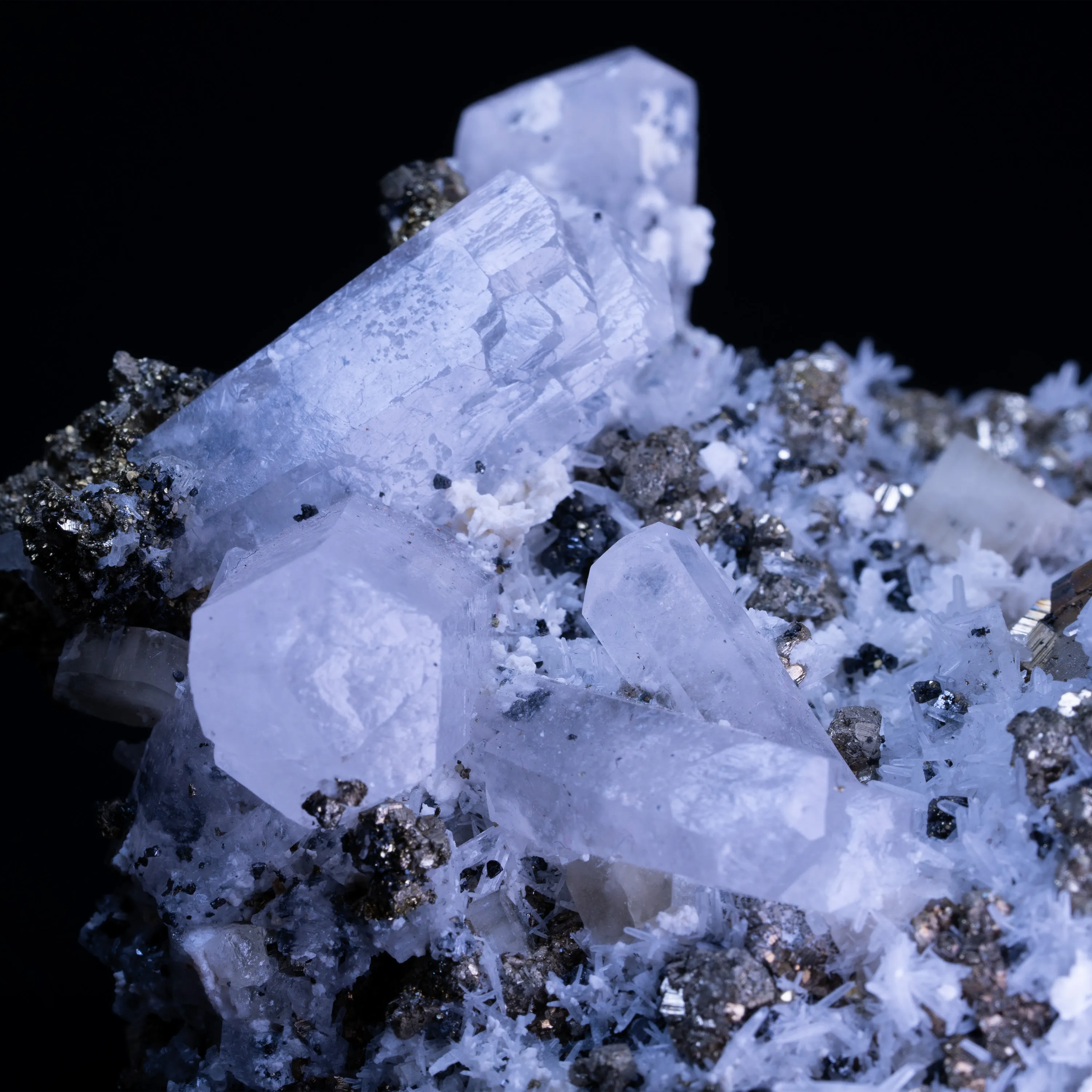 Calcite, Apatite, Quartz & Pyrite - Peru - image 2